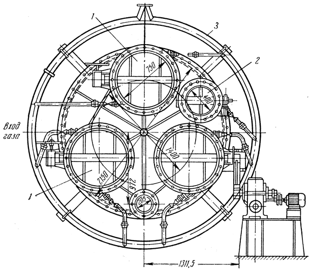 ���. 31. ����������� ������: 1 - �������� ��������� 750 ��; 2 - �������� ��������� 400 ��; 3 - ��������� �����, ���������� ���� � ���������